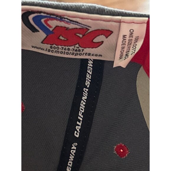 Auto Club 500 NASCAR Hat May 2 2004 Gray & Red Flames Design California Speedway - Picture 8 of 8